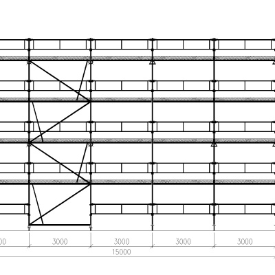 Fasádní lešení Sestava 155 m2