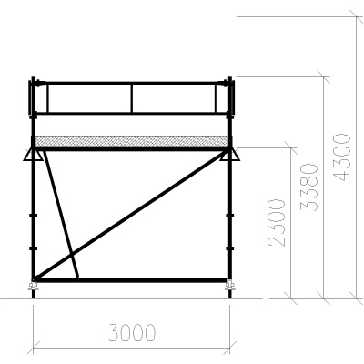 Fasádní rámové lešení - sestava 13 m2