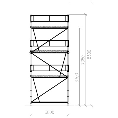 Rámové lešení Sestava 25 m2