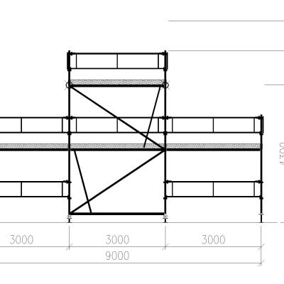 Rámové lešení Sestava 45 m2